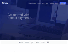 Tablet Screenshot of bitpay.com